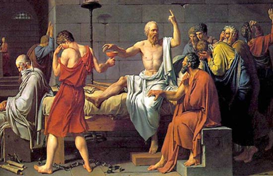 Muerte de Sócrates, por Jacques-Louis David
