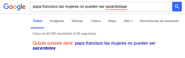 Error de Google - Sacerdotizas